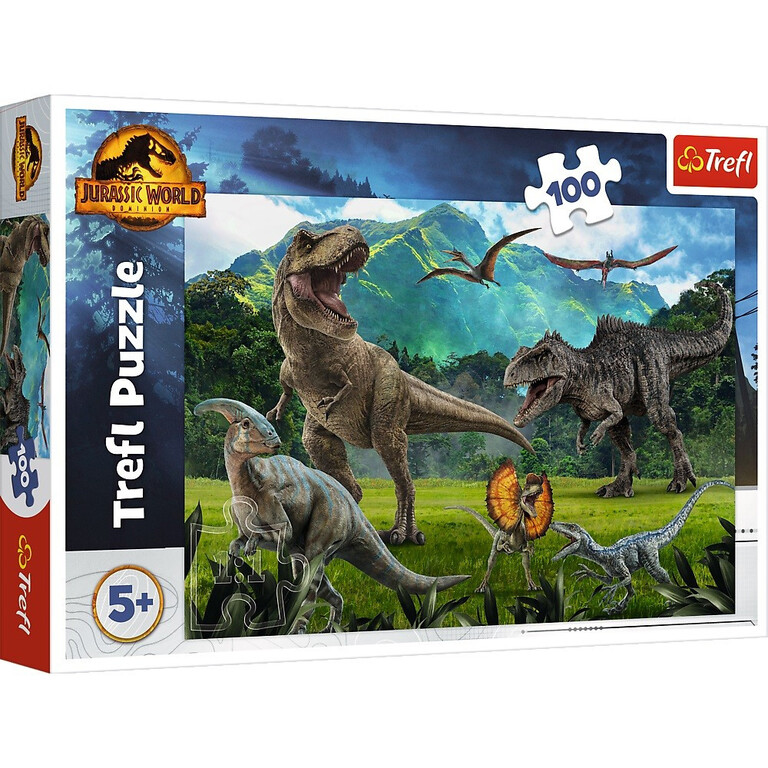 Puzzle 100 elementów Dinozaury Park Jurajski (1)