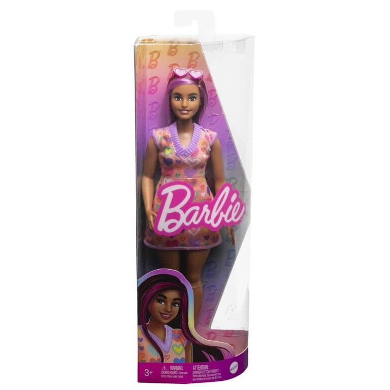 Barbie Fashionistas lalka w serduszkowej sukience (1)